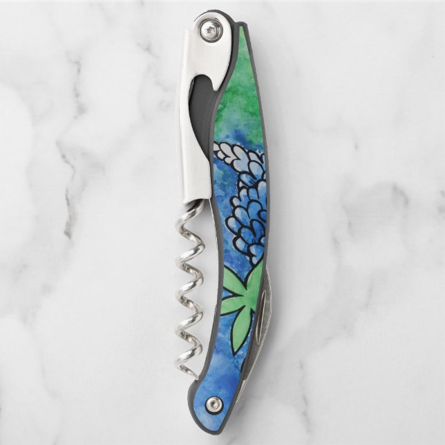 Texas Bluebonnets Waiter's Corkscrew (Front)