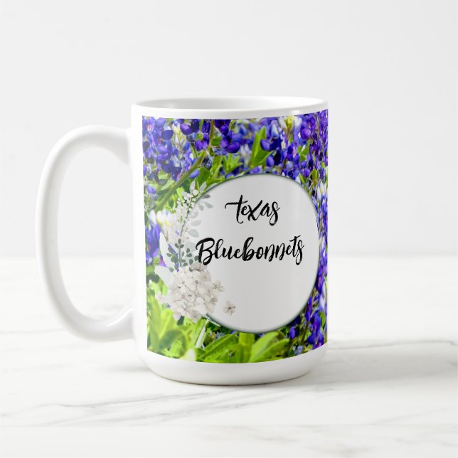 Texas Bluebonnets Wildflowers Bone China Mug   (Left)