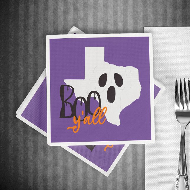 Texas Boo Y'all Halloween Napkins (Creator Uploaded)