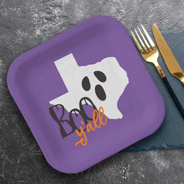 Texas Boo Y'all Halloween Paper Plates (Creator Uploaded)