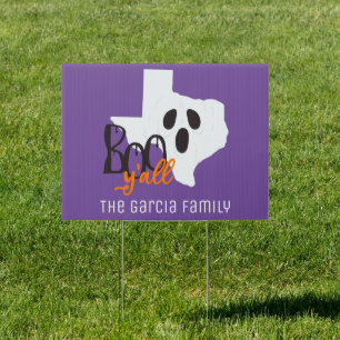 Texas Boo Y'all Halloween Sign