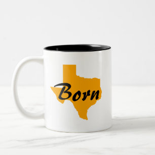 Texas Born, California Raised Two-Tone Coffee Mug