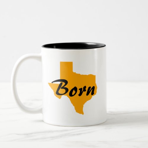 Texas Born California Raised Two_Tone Coffee Mug