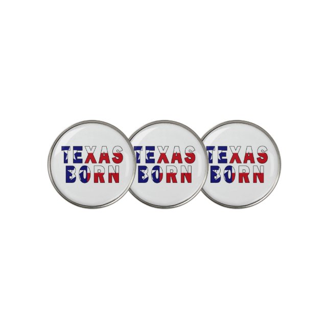 Texas Born Flag Golf Ball Marker (3 Up)