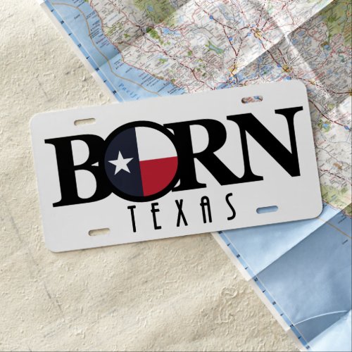 Texas BORN License Plate