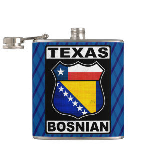 Texas Bosnian American Flask