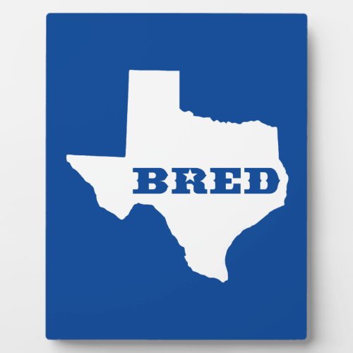 Texas Bred Plaque