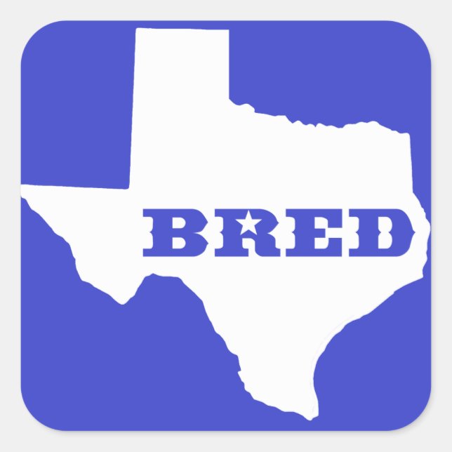 Texas Bred Square Sticker (Front)