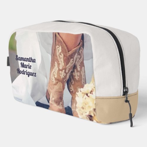 Texas Bride in Boots Bridal Toiletry Bag