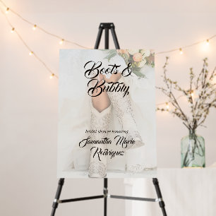 Texas Bride in Rhinestone Boots Bridal Shower Foam Board