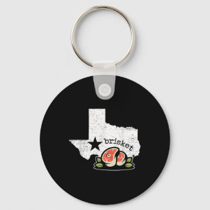 Texas Brisket Home State Love Funny Barbecue Beef Keychain