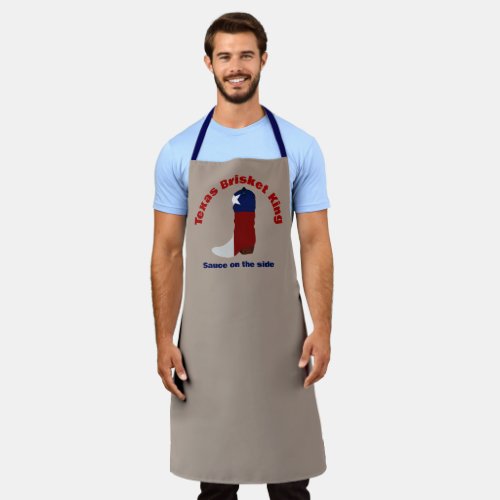 Texas Brisket King Cowboy boot Apron