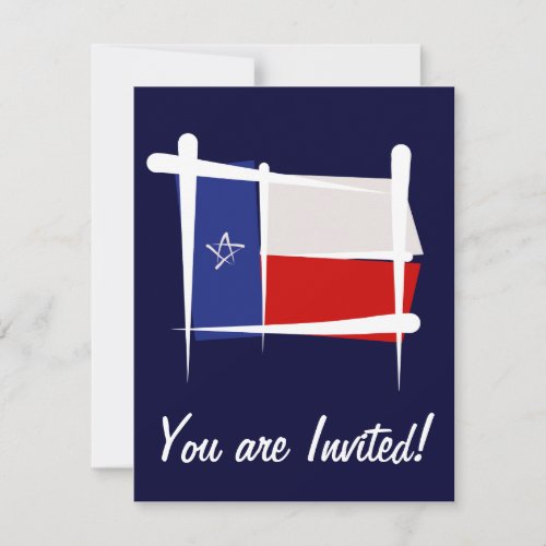 Texas Brush Flag Invitation