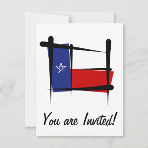 Texas Brush Flag Invitation