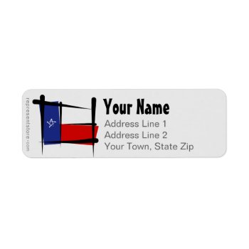 Texas Brush Flag Label by representshop at Zazzle