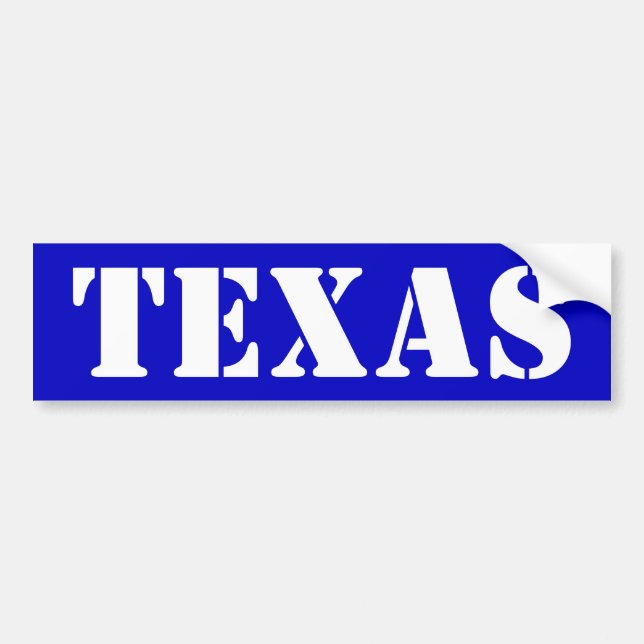 Texas Bumper Sticker (Front)