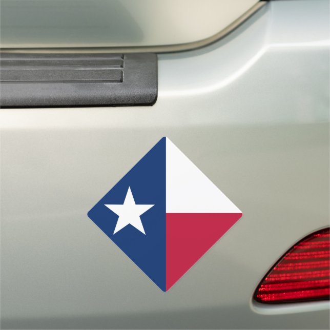 Texas Bumper Sticker & Texas Flag /States USA Car Magnet (In Situ)
