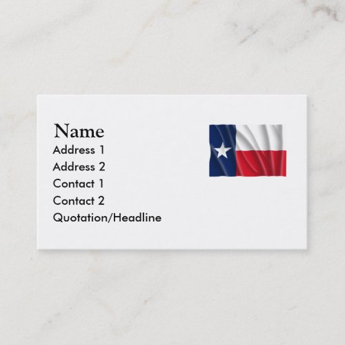 TEXAS BUSINESS CARDS