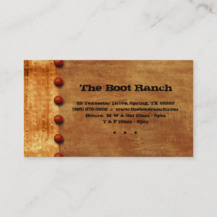 Texas Business Card Rust Denim Jean Star