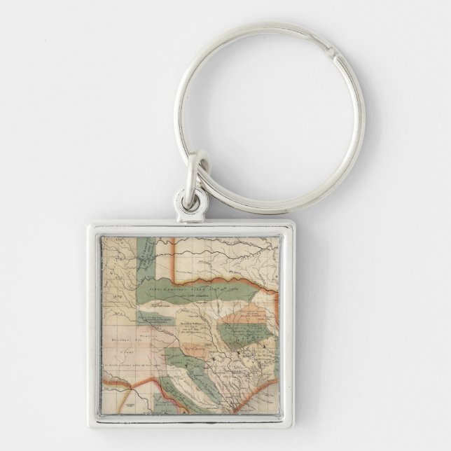 Texas, By David H Burr Keychain (Front)