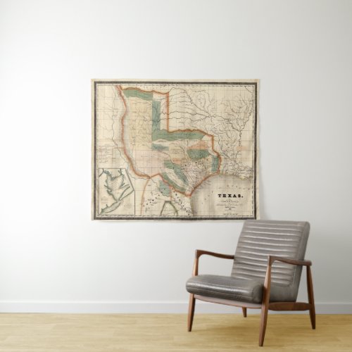 Texas By David H Burr Tapestry