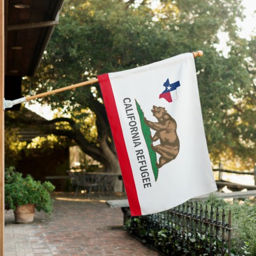 Texas _ California Refugee  House Flag