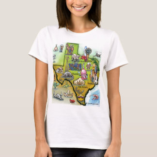 Texas Cartoon Map T-Shirt