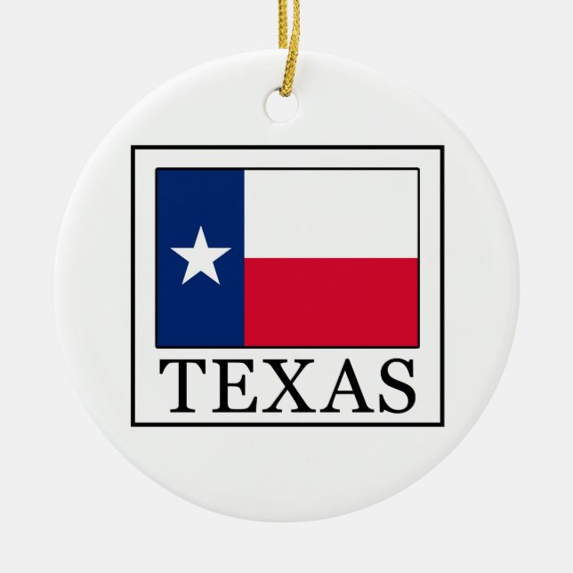 Texas Ceramic Ornament (Front)