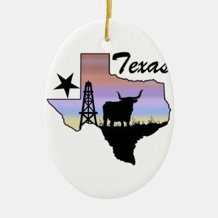 Texas Ceramic Ornament