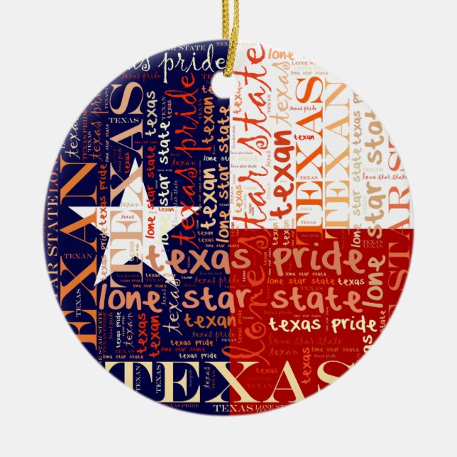 Texas Ceramic Ornament (Front)