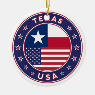 Texas Ceramic Ornament