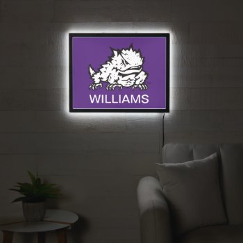 Texas Christian University Frog | Add Your Name Led Sign by tcuhornedfrogs at Zazzle