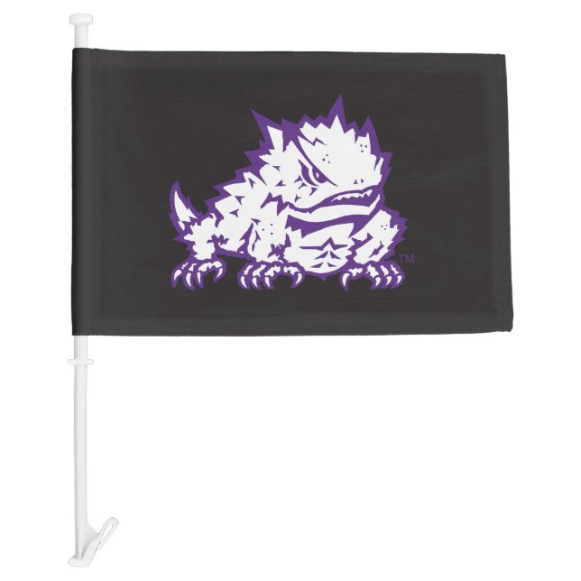 Texas Christian University Frog Car Flag (Front)