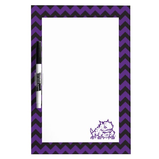 Texas Christian University Frog | Chevron Dry-Erase Board (Front)