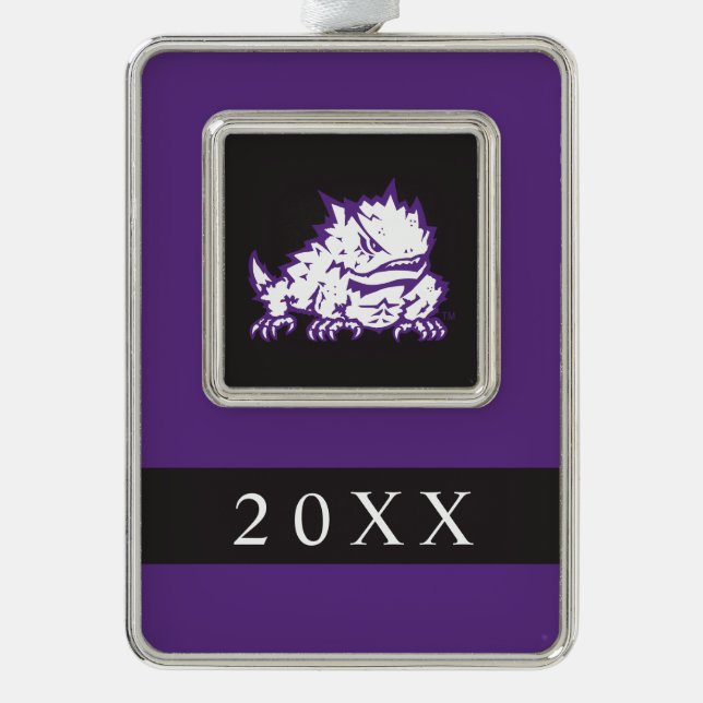 Texas Christian University Frog Christmas Ornament (Front)