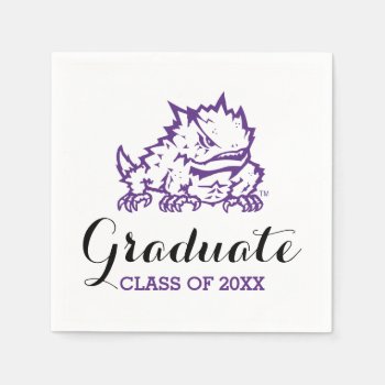 Texas Christian University Frog | Class Of Napkins by tcuhornedfrogs at Zazzle