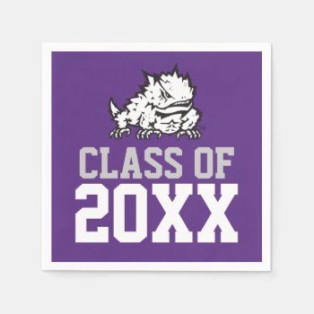 Texas Christian University Frog | Class Of Paper Napkins by tcuhornedfrogs at Zazzle