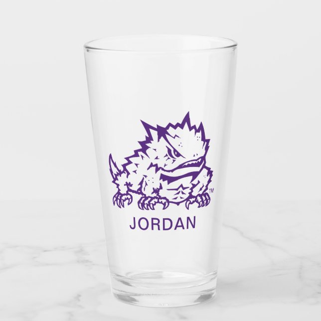 Texas Christian University Frog Glass (Front)
