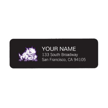 Texas Christian University Frog Label by tcuhornedfrogs at Zazzle