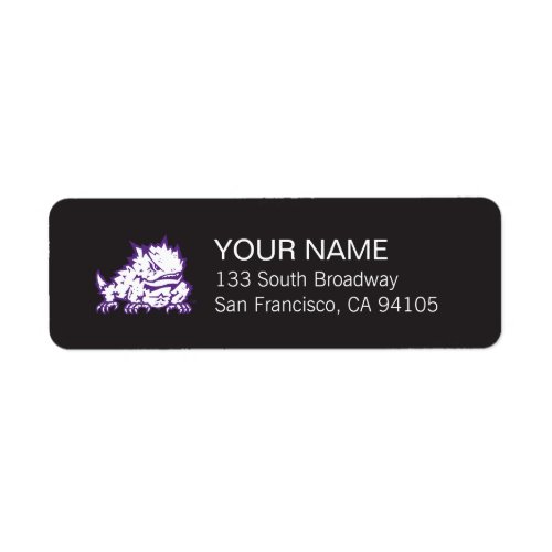 Texas Christian University Frog Label