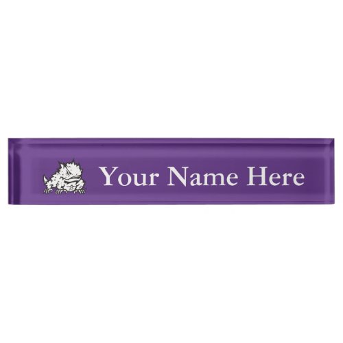 Texas Christian University Frog Name Plate