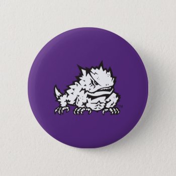 Texas Christian University Frog Pinback Button by tcuhornedfrogs at Zazzle