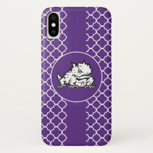 Texas Christian University Frog   Quatrefoil iPhone X Case