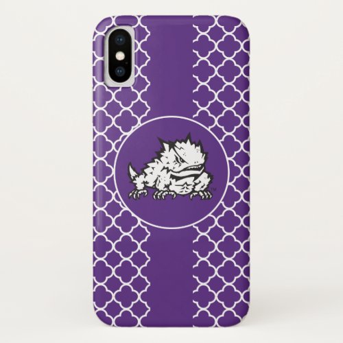 Texas Christian University Frog  Quatrefoil iPhone X Case