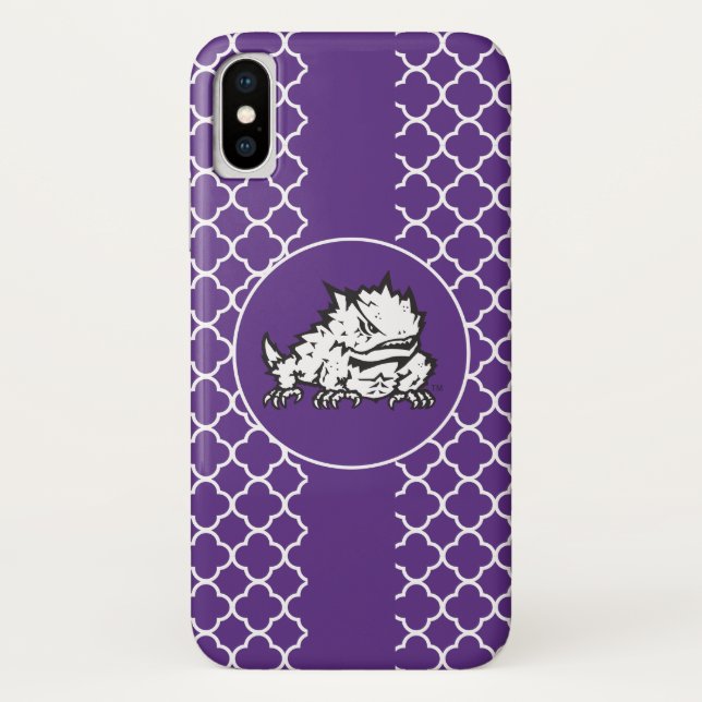 Texas Christian University Frog | Quatrefoil Case-Mate iPhone Case (Back)