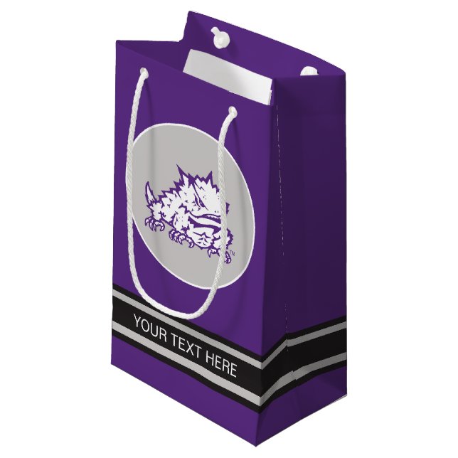 Texas Christian University Frog Small Gift Bag (Front Angled)