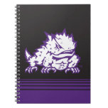 Texas Christian University Frog | Stripes Notebook at Zazzle