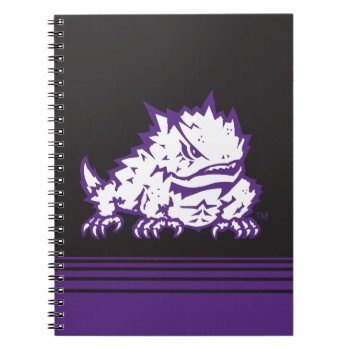 Texas Christian University Frog | Stripes Notebook by tcuhornedfrogs at Zazzle