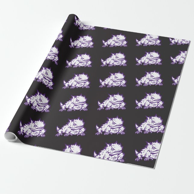 Texas Christian University Frog Wrapping Paper (Unrolled)