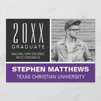 Texas Christian University Graduation Announcement by tcuhornedfrogs at Zazzle